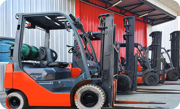 Forklift, Asphalt Mixing Plant, Mixture Compressor, Pump, and Generator Set